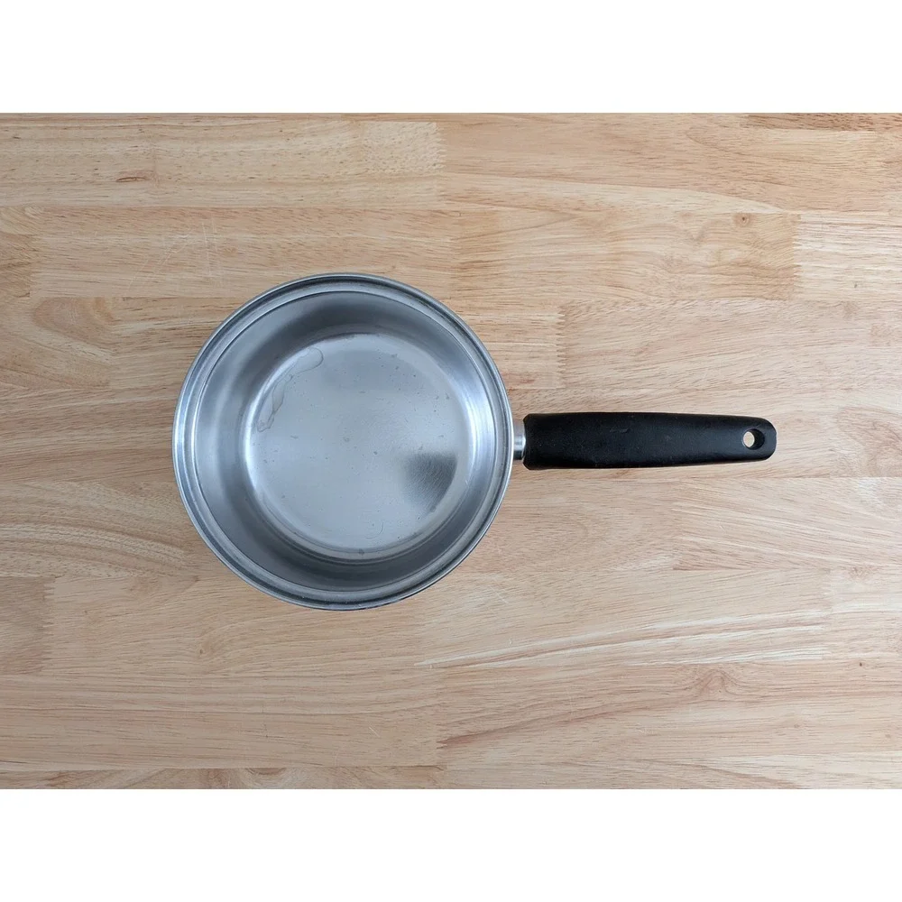 Vintage Revere Copper Maid Stainless Steel Saucepan with Lid Copper Bottom 1 Qt